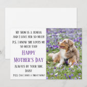 Gelukkige Moederdag Hond Moeder Aanpasbare Kaart (Voorkant / Achterkant)