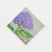 Gelukkige Moederdag Hydrangea Servet (Hoek)