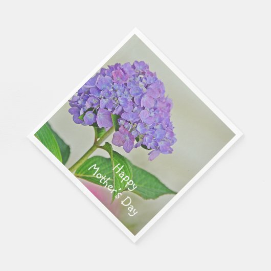 Gelukkige Moederdag Hydrangea Servet (Hoek)