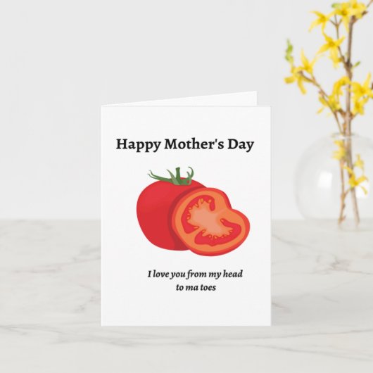 Gelukkige Moederdag, ik hou van je van top tot ten Kaart (Gele Bloem)