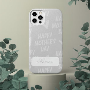 Gelukkige Moederdag in grijze achtergrond aangepas Case-Mate iPhone Case