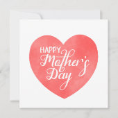 Gelukkige moederdag in roze hart, moeder liefde (Voorkant)