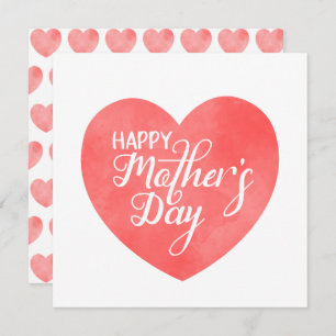 Gelukkige moederdag in roze hart, moeder liefde