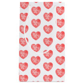 Gelukkige moederdag in roze hart, waterverf hart klein cadeauzakje (Voorkant)