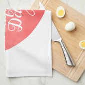 Gelukkige moederdag in roze hart, waterverf hart theedoek (Quarter Fold)