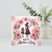 Gelukkige Moederdag in Stoomstijl Feestdagenkaart (Staand voorkant)