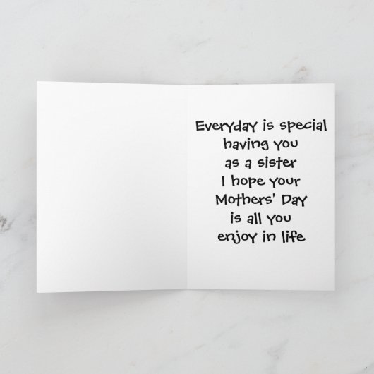 "GELUKKIGE MOEDERDAG IS" KAART (Binnen)