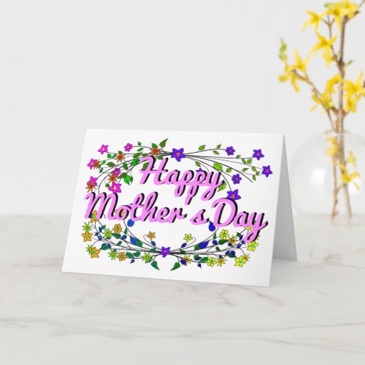 Gelukkige Moederdag Kaart (Gele Bloem)