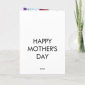 GELUKKIGE MOEDERDAG KAART (Achterkant)