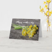 Gelukkige moederdag kaart (Gele Bloem)