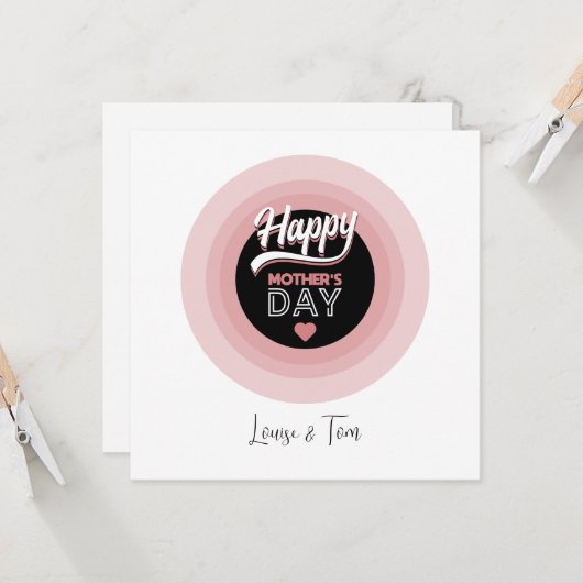 Gelukkige Moederdag Kaart (Voorkant / Achterkant in situ)