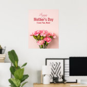 Gelukkige Moederdag Kaart Bloemen Moederdag Gift Poster (Thuiskantoor)