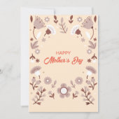 Gelukkige Moederdag Kaart, Bloemen Moederdag Kaart (Voorkant)