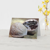 Gelukkige Moederdag kaart (walnoten) (Gele Bloem)