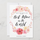 Gelukkige Moederdag Kaarten Voor Beste Moeder Ter (Voorkant)