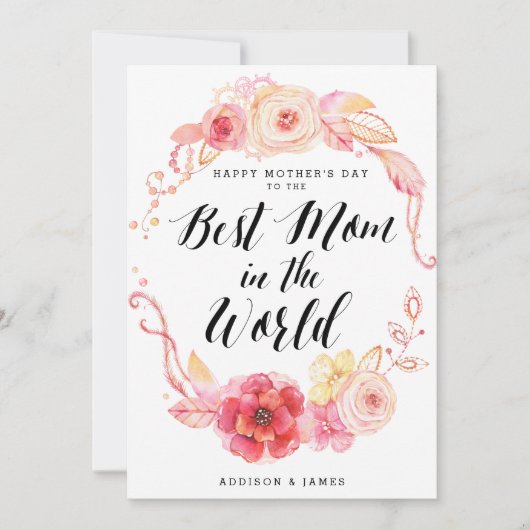 Gelukkige Moederdag Kaarten Voor Beste Moeder Ter (Voorkant)