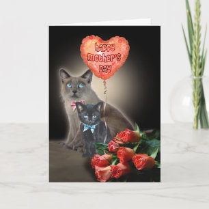 Gelukkige Moederdag Katten Kaart