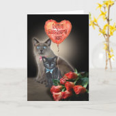 Gelukkige Moederdag Katten  Kaart (Gele Bloem)