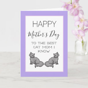 Gelukkige Moederdag Kattenmoeder Kaart
