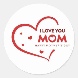 Gelukkige Moederdag Klassieke Ronde Sticker
