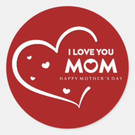 Gelukkige Moederdag Klassieke Ronde Sticker
