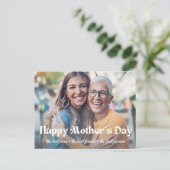 Gelukkige Moederdag, klassieke typografie Foto Feestdagenkaart (Staand voorkant)