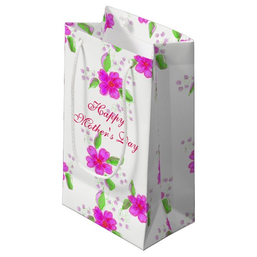Gelukkige Moederdag Kleine Gift Bag Klein Cadeauzakje (Voorkant Gekanteld)