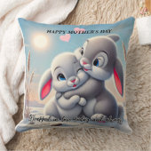 Gelukkige Moederdag Knuffel Konijn Kussen (Deken)