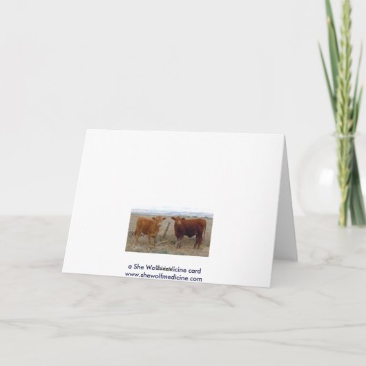 Gelukkige Moederdag Koeien - Western Kaart (Achterkant)