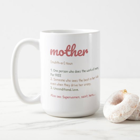 Gelukkige moederdag koffiemok (Met donut)