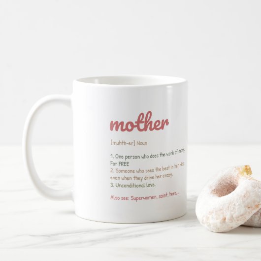 Gelukkige moederdag koffiemok (Met donut)