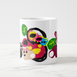 Gelukkige Moederdag konijnen en haas  Grote Koffiekop