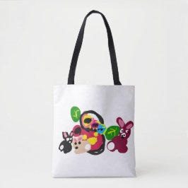 Gelukkige Moederdag konijnen en haas  Tote Bag