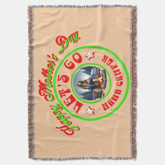 Gelukkige Moederdag laat gaan mama camper | Deken (Voorkant Verticaal)