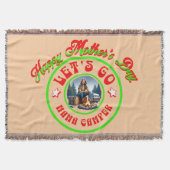Gelukkige Moederdag laat gaan mama camper | Deken (Voorkant)