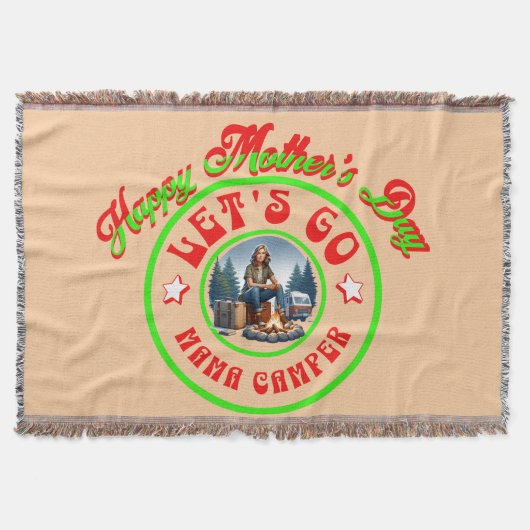 Gelukkige Moederdag laat gaan mama camper | Deken (Voorkant)