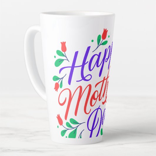 Gelukkige moederdag latte mok (Linkerhoek)
