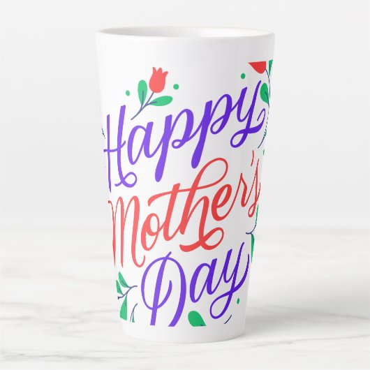 Gelukkige moederdag latte mok (Voorkant)