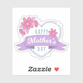 Gelukkige moederdag liefde hart sticker