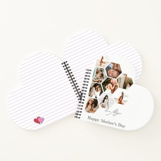 Gelukkige Moederdag Liefde Spiraal Notebook Notitieboek (Binnen)
