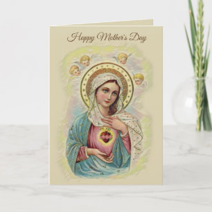 GELUKKIGE MOEDERDAG MAAGD MARIA RELIGIEUZE KAART