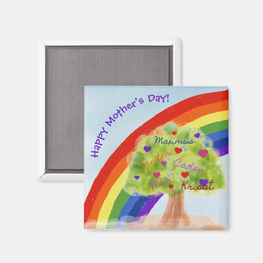 Gelukkige moederdag magneet (Voorkant / Achterkant)