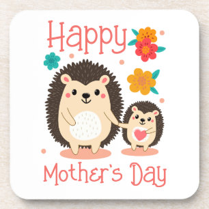 Gelukkige Moederdag Mama En Baby Egel Bier Onderzetter