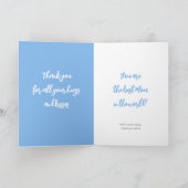 Gelukkige Moederdag Mama Foto Lief Hart Blauw Kaart (Binnen)