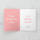 Gelukkige Moederdag Mama Foto Lieve Hart Koraal Ro Kaart (Binnen)