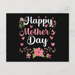 Gelukkige Moederdag mama Schattigee bloemrijke vro Informatiekaartje