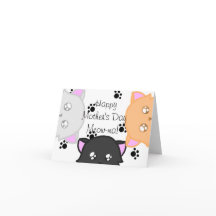 Gelukkige Moederdag Meow-ma kaart