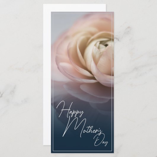 Gelukkige Moederdag met Big Pink Rose (Voorkant / Achterkant)