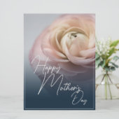 Gelukkige Moederdag met Big Pink Rose (Staand voorkant)