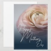Gelukkige Moederdag met Big Pink Rose (Voorkant / Achterkant)
